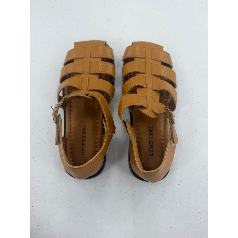 Lizimei Tan Faux Leather Fisherman Sandals  Women's Size 5.5 (CN 225) NEW-no tag - Picture 10 of 11